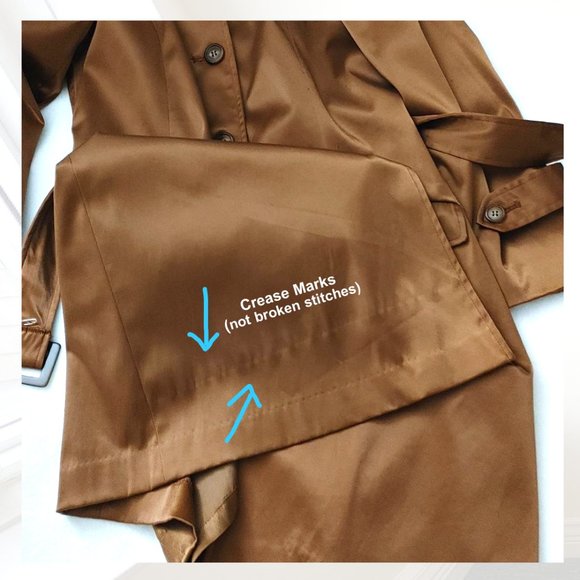 FORNARI Trench Coat Brown Mid-length Single-breasted Collar Pockets Lined Size 7 - Picture 15 of 15